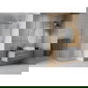 Квадратна душ кабина Mexen Rio 90 x 90 см, скреж, хром - 860-090-090-01-30