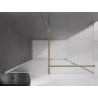 Mexen Velar Плъзгаща се душ кабина 160 x 75 cm, матирано стъкло, златист цвят - 871-160-075-31-50