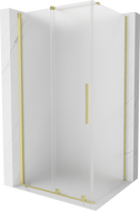 Mexen Velar плъзгаща се душ кабина 90 x 70 см, матирано, четкано злато - 871-090-070-31-55