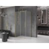 Mexen Velar плъзгаща се душ кабина 90 х 110 см, мрежеста, златна четка - 871-090-110-31-55