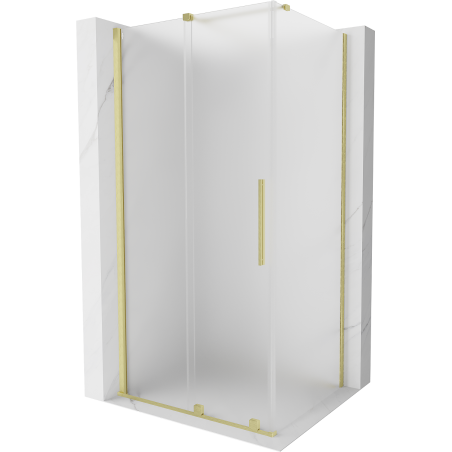 Mexen Velar плъзгаща се душ кабина 90 x 120 cm, матирано стъкло, златен полиран - 871-090-120-31-55