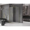 Mexen Velar плъзгаща се душ кабина 100 x 80 см, матирано стъкло, полирано злато - 871-100-080-31-55