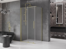 Mexen Velar душ кабина за плъзгане 90 x 100 см, матирано, злато четкано - 871-090-100-31-55