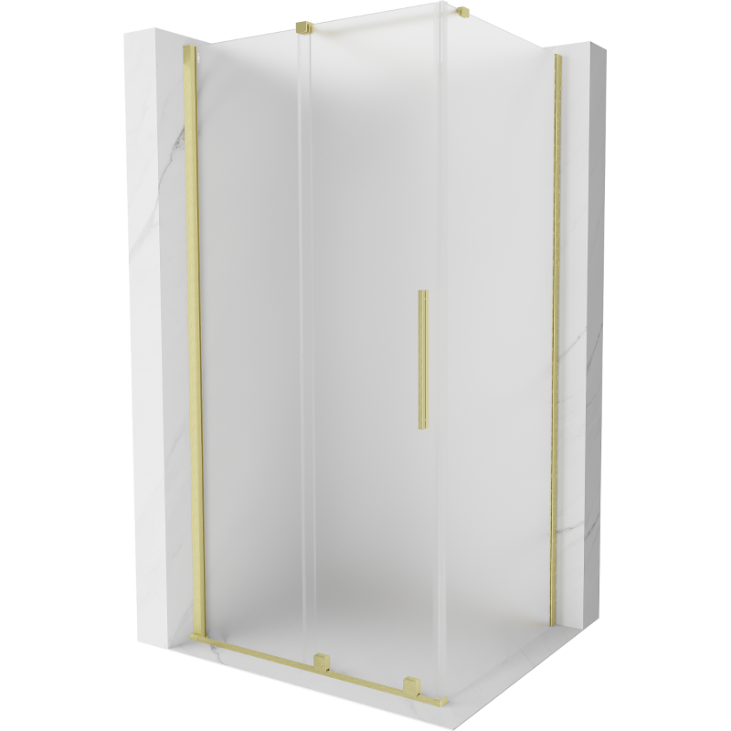 Mexen Velar душ кабина плъзгаща се 100 x 85 cm, матирано стъкло, злато четкано - 871-100-085-31-55