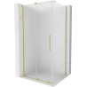 Mexen Velar плъзгаща се душ кабина 120 x 90 cm, матирано стъкло, четкано златно - 871-120-090-31-55
