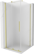 Mexen Velar плъзгаща се душ кабина 120 x 120 см, матирана, златна четка - 871-120-120-31-55