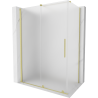 Mexen Velar плъзгаща се душ кабина 150 x 90 cm, матова, златна четка - 871-150-090-31-55