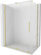 Mexen Velar плъзгаща се душ кабина 160 x 85 cm, матирано стъкло, четкано злато - 871-160-085-31-55