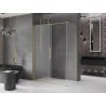 Mexen Velar плъзгаща се душ кабина 160 x 90 см, матирано стъкло, златно четка Finish - 871-160-090-31-55