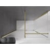 Mexen Velar плъзгаща се душ кабина 160 x 90 см, матирано стъкло, златно четка Finish - 871-160-090-31-55