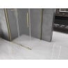 Mexen Velar плъзгаща се душ кабина 130 x 100 см, матова, четкано злато - 871-130-100-31-55