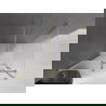 Mexen Velar плъзгаща се душ кабина 130 x 80 см, матирано, златисто четкано - 871-130-080-31-55