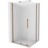 Mexen Velar плъзгаща се душ кабина 90 x 110 см, матирано, розово злато - 871-090-110-31-60