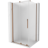 Mexen Velar плъзгаща душ кабина 90 x 85 cm, матирано стъкло, розово злато - 871-090-085-31-60