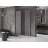 Mexen Velar плъзгаща се душ кабина 100 x 85 см, матирано стъкло, розово злато - 871-100-085-31-60