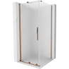 Mexen Velar плъзгаща се душ кабина 90 x 90 см, матирано стъкло, розово злато - 871-090-090-31-60
