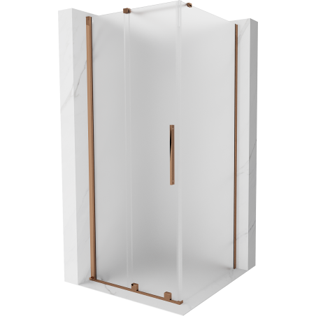 Mexen Velar плъзгаща душ кабина 120 x 120 см, мат, розово злато - 871-120-120-31-60
