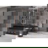 Mexen Velar плъзгаща се душ кабина 140 x 70 cm, матирано стъкло, розово злато - 871-140-070-31-60