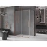 Mexen Velar плъзгаща се душ кабина 140 x 85 cm, матирано стъкло, розово злато - 871-140-085-31-60