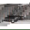 Mexen Velar плъзгаща се душ кабина 150 x 85 см, матирано стъкло, розово злато - 871-150-085-31-60