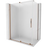 Mexen Velar плъзгаща се душ кабина 150 x 75 см, матирана, розово злато - 871-150-075-31-60