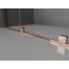Mexen Velar плъзгаща се душ кабина 140 x 85 cm, матирано стъкло, розово злато - 871-140-085-31-60