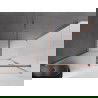 Mexen Velar плъзгаща се душ кабина 160 x 70 см, мат, розово злато - 871-160-070-31-60
