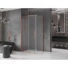 Mexen Velar плъзгаща се душ кабина 110 x 120 см, мраз, полиран мед - 871-110-120-31-65