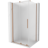 Mexen Velar плъзгаща се душ кабина 120 x 90 см, матирано, полиран мед - 871-120-090-31-65