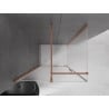 Mexen Velar плъзгаща се душ кабина 120 x 75 cm, матирана, четкан мед - 871-120-075-31-65