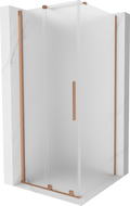 Mexen Velar плъзгаща се душ кабина 90 x 90 cm, мразовита, четкана мед - 871-090-090-31-65