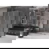 Mexen Velar плъзгаща се душ кабина 90 x 70 см, матирано стъкло, четкан сив профил - 871-090-070-31-66