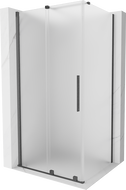 Mexen Velar плъзгаща се душ кабина 90 x 100 см, мат, полиран gun gray - 871-090-100-31-66