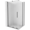 Mexen Velar плъзгаща се душ кабина 110 x 85 cm, матирано стъкло, четкано gun gray - 871-110-085-31-66