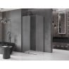 Mexen Velar плъзгаща се душ кабина 120 x 75 cm, матирано, полиран gun gray - 871-120-075-31-66