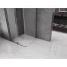 Mexen Velar плъзгаща се душ кабина 100 x 100 см, матова, четкан сив метал - 871-100-100-31-66