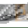 Mexen Rio душ кабина полукръгла 90 x 90 см, матово стъкло, хром + накидка Rio, бяла - 863-090-090-01-30-4710