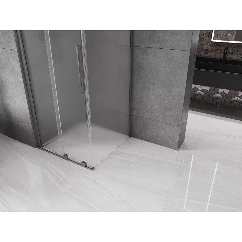 Mexen Velar плъзгаща се душ кабина 120 x 120 cm, мраз, полиран gun gray - 871-120-120-31-66