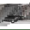 Mexen Velar плъзгаща се душ кабина 140 x 85 cm, матирано стъкло, четка сив цвят - 871-140-085-31-66