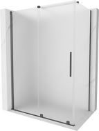 Mexen Velar плъзгаща се душ кабина 140 x 85 cm, матирано стъкло, четка сив цвят - 871-140-085-31-66