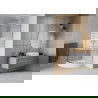 Mexen Rio душ кабина полукръгла 80 x 80 см, ленти, хром + поддон Rio, бял - 863-080-080-01-20-4710