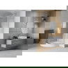 Mexen Rio душ кабина полукръгла 80 x 80 см, ленти, хром + поддон Rio, бял - 863-080-080-01-20-4710