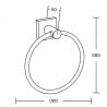 Mexen Rufo закачалка за кърпи, златна - 7050932-50