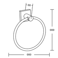 Mexen Rufo закачалка за кърпи, златна - 7050932-50