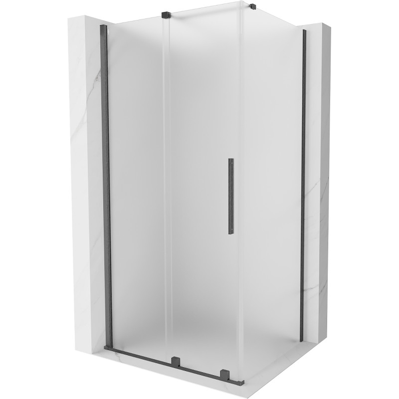 Mexen Velar плъзгаща се душ кабина 130 x 90 см, матирано, четка с цвят на