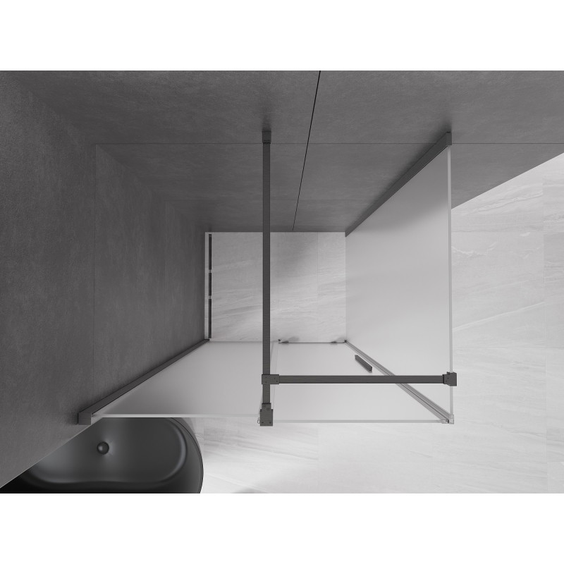 Mexen Velar плъзгаща се душ кабина 130 x 90 см, матирано, четка с цвят на