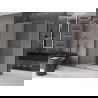 Mexen Velar плъзгаща се душ кабина 160 x 90 см, матирана, четкано сив оръжеен цвят - 871-160-090-31-66