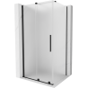 Mexen Velar плъзгаща се душ кабина 110 x 80 см, матирана, черна - 871-110-080-31-70
