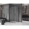 Mexen Velar плъзгаща се душ кабина 110 x 120 см, матирано, черно - 871-110-120-31-70