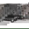Mexen Velar плъзгаща се душ кабина 110 x 110 см, ледена, черна - 871-110-110-31-70
